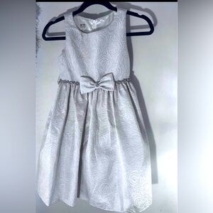 NEW Neutral with Gold Shimmer and Rhinestone embellishments puffy dress.
